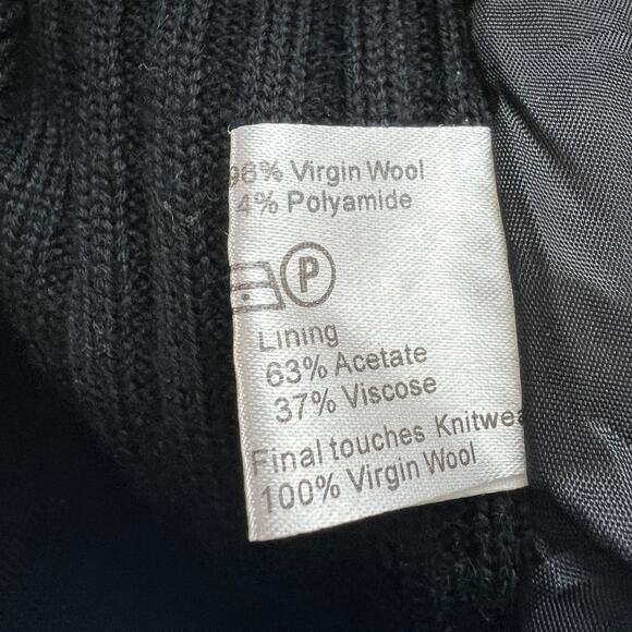 Luisa Spagnoli Gray Black Moto Jacket Tweed Knit Collared Asymmetric Zip Size 46 - Picture 8 of 9